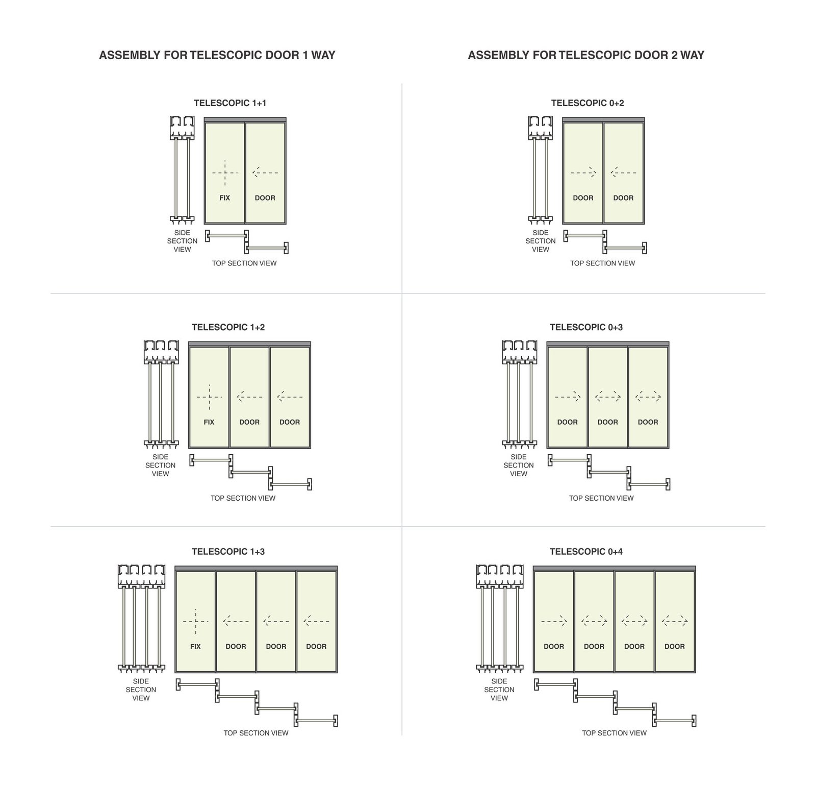 ALU Telescopic Slide – 2D drawing